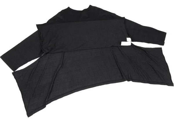 Yohji Yamamoto Super Blue Cotton Back Printed Side Slit Design T-shirt K-167907_008