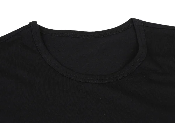 Yohji Yamamoto NOIR BLACK and BLACK Cotton Front Logo Print T-shirt K-167910_003