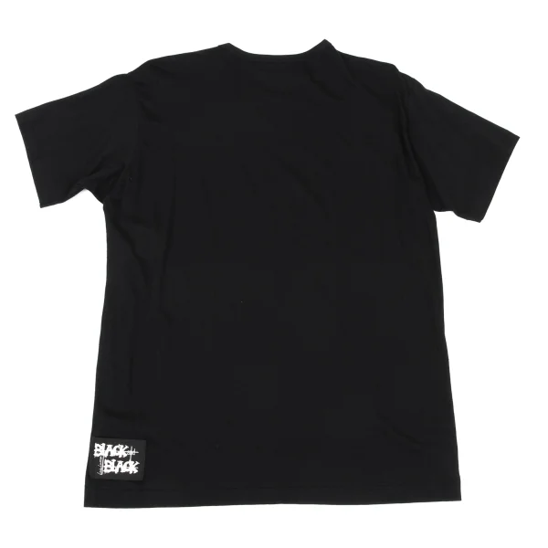 Yohji Yamamoto NOIR BLACK and BLACK Cotton Front Logo Print T-shirt K-167910_008