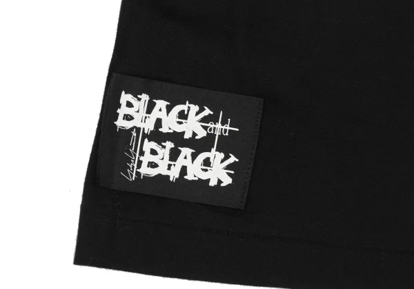 Yohji Yamamoto NOIR BLACK and BLACK Cotton Front Logo Print T-shirt K-167910_009
