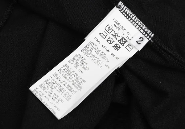 Yohji Yamamoto NOIR BLACK and BLACK Cotton Front Logo Print T-shirt K-167910_011