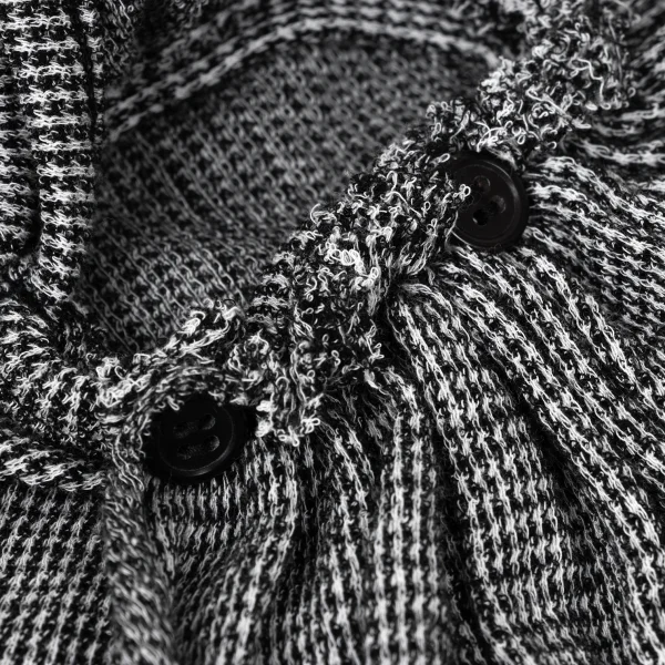 Yohji Yamamoto NOIR Cotton Puppy Tooth Back Gathered Tank Top K-167911_011