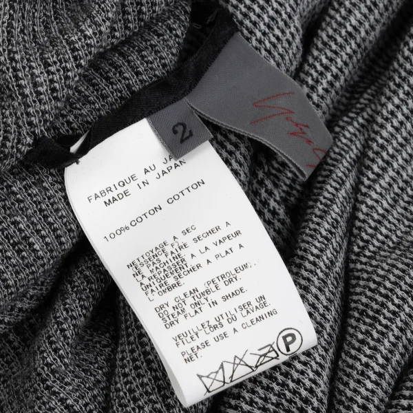 Yohji Yamamoto NOIR Cotton Puppy Tooth Back Gathered Tank Top K-167911_017