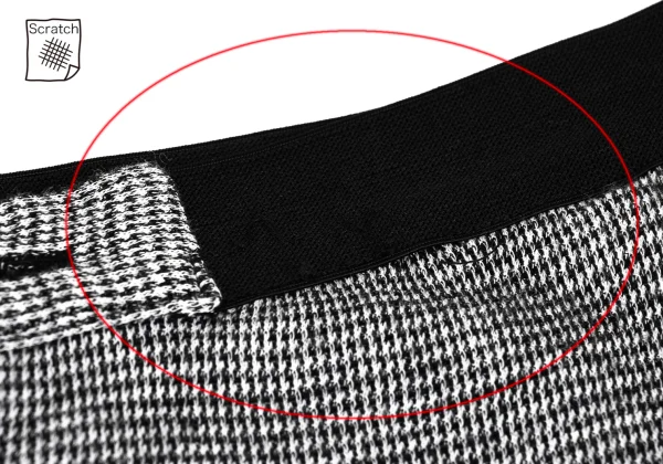 ヨウジヤマモト ノアールYohji Yamamoto NOIR コットンパピートゥースサルエルパンツ 黒オフ2 K-167912_005