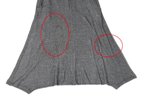 ヨウジヤマモト ノアールYohji Yamamoto NOIR コットンパピートゥースサルエルパンツ 黒オフ2 K-167912_011