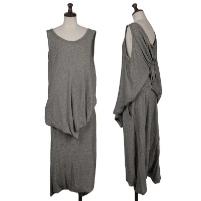 Yohji Yamamoto NOIR Cotton Puppy Tooth Tank Top & Pants