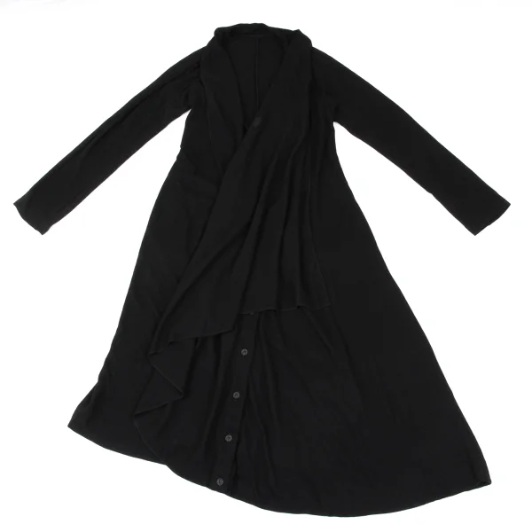 Yohji Yamamoto NOIR Wool side Button Wrap Design Long Top K-167916_002