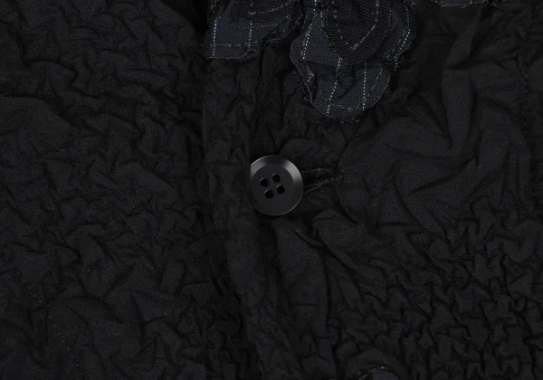 Yohji Yamamoto NOIR Poly Blend Wrinkled Patch Design Sleeveless Blouse K-167917_005