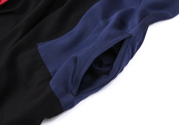 Yohji Yamamoto NOIR Pattern Switching Design Short Sleeve Dress K-167919_012