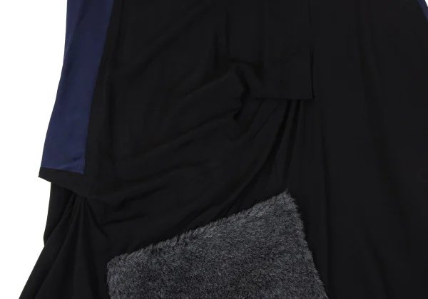 Yohji Yamamoto NOIR Pattern Switching Design Short Sleeve Dress K-167919_016