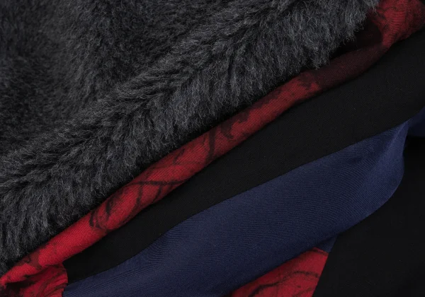 Yohji Yamamoto NOIR Pattern Switching Design Short Sleeve Dress K-167919_018