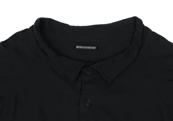 Yohji Yamamoto NOIR Cotton Drawstring Hem Short Sleeved Blouse K-167921_003
