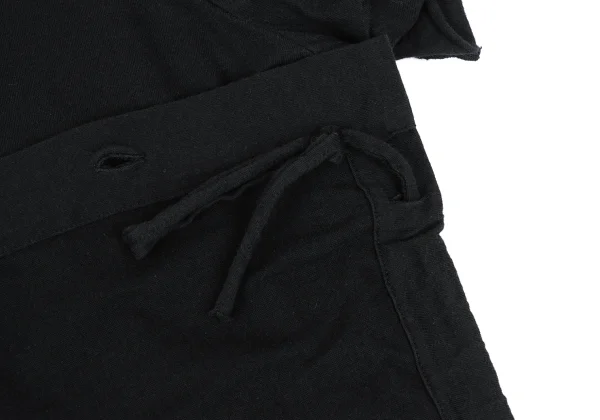 Yohji Yamamoto NOIR Cotton Drawstring Hem Short Sleeved Blouse K-167921_008