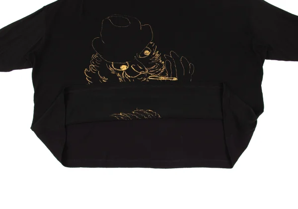 Yohji Yamamoto NOIR Wool Blend Front Drawing Print Top K-167922_008