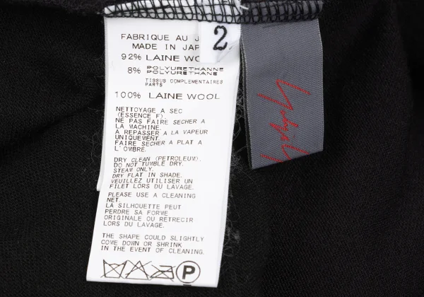 Yohji Yamamoto NOIR Wool Blend Front Drawing Print Top K-167922_011