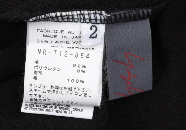 Yohji Yamamoto NOIR Wool Blend Front Drawing Print Top K-167922_012