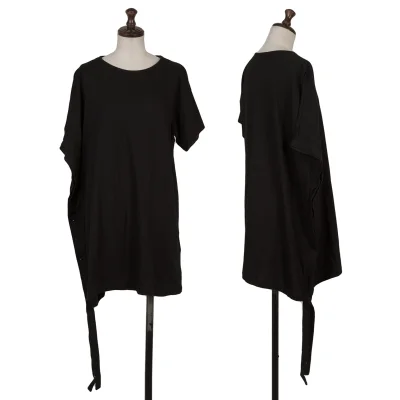 Yohji Yamamoto NOIR Cotton Side Button Asymmetry Design T-shirt