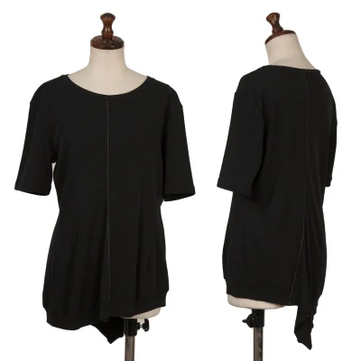 Yohji Yamamoto NOIR Curve Switching Stitch T Shirt