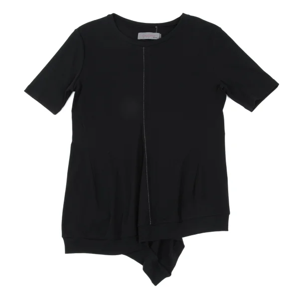 Yohji Yamamoto NOIR Curve Switching Stitch T Shirt K-167925_002