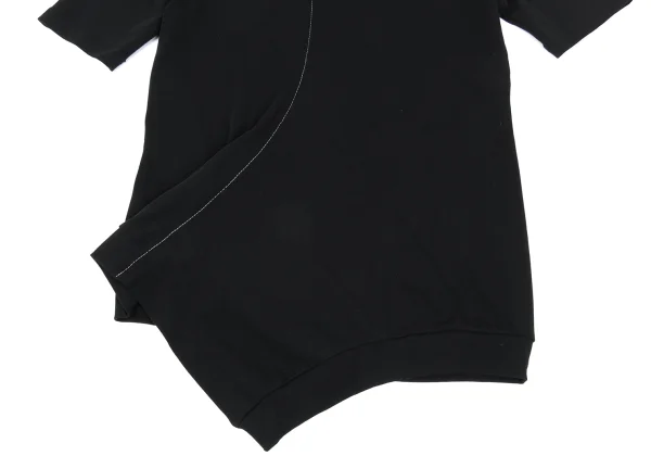 Yohji Yamamoto NOIR Curve Switching Stitch T Shirt K-167925_011