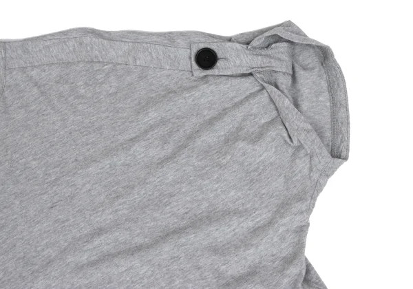 Yohji Yamamoto NOIR Cotton Rayon Roll Up Sleeves T Shirt K-167926_004