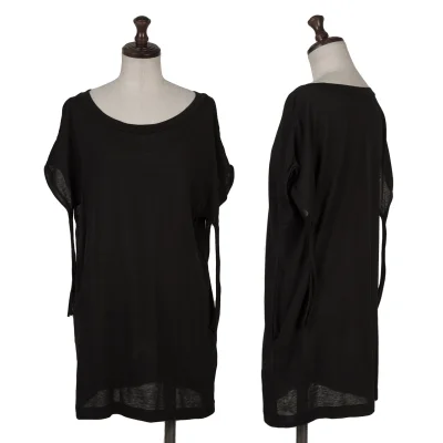 Yohji Yamamoto NOIR Cotton String Sleeves T Shirt