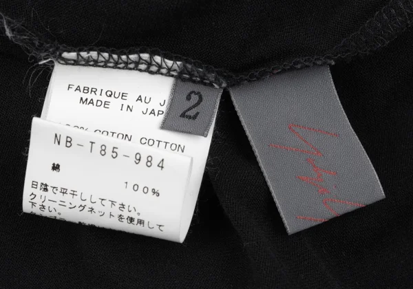 Yohji Yamamoto NOIR Cotton String Sleeves T Shirt K-167927_014