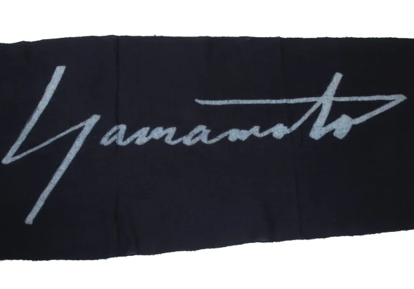 Yohji Yamamoto NOIR Logo Printed Wool Scarf K-167934_005