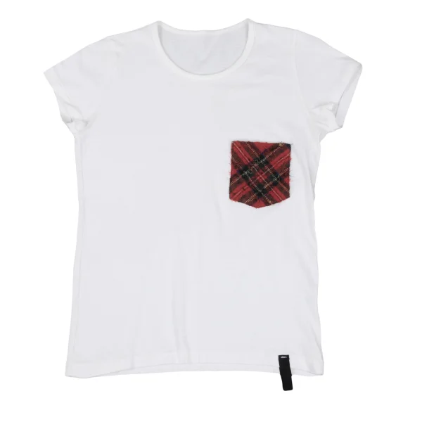 s'yte Checker Wool Pocket Design T-shirt White S K-167936_001