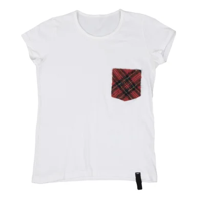 s'yte Checker Wool Pocket Design T-shirt