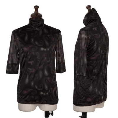 TAKESHI KOSAKA by Y's Pink Label Paisley Sheer High-neck Top