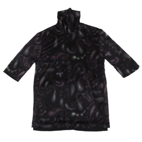 TAKESHI KOSAKA by Y's Pink Label Paisley Sheer High-neck Top K-167938_002