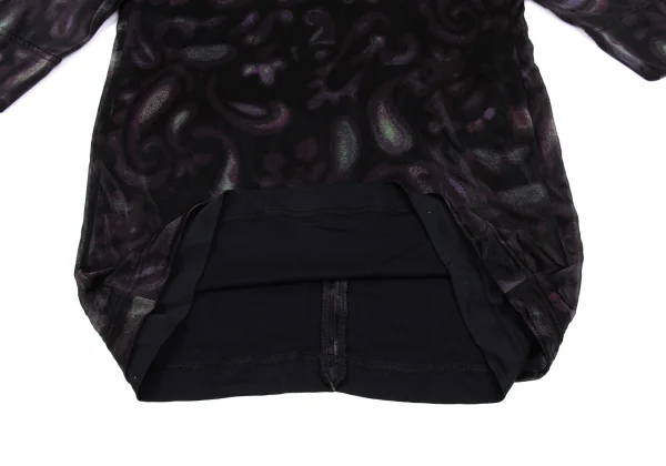 TAKESHI KOSAKA by Y's Pink Label Paisley Sheer High-neck Top K-167938_008