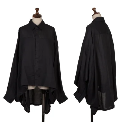 Y's Linen Wide Long Sleeve Shirt