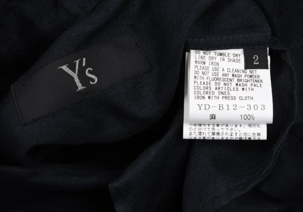 Y's Linen Wide Long Sleeve Shirt K-167940_014