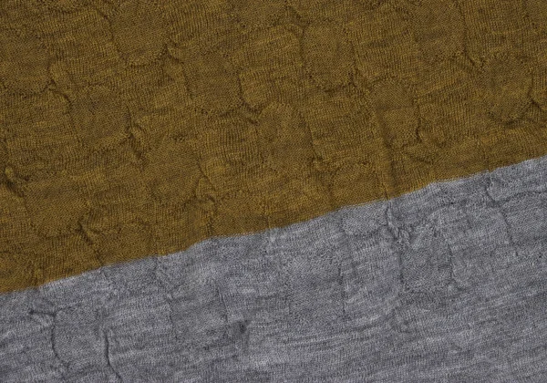 Y's Wool Dot Logo Woven Bi-color Knit Cardigan K-167941_010