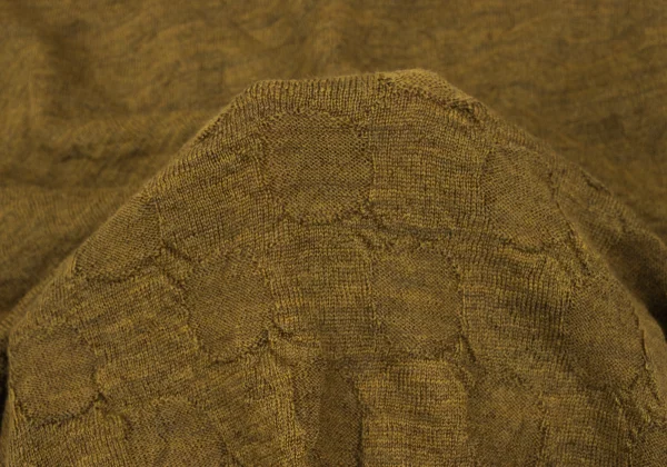 Y's Wool Dot Logo Woven Bi-color Knit Cardigan K-167941_011