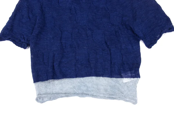 Y's Linen Blended Bi-color Switching Knit Top K-167944_005