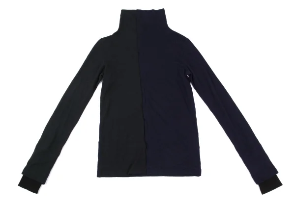 Y's Wool Bi-color Switching Rib-cuff Design Knit Top K-167946_002