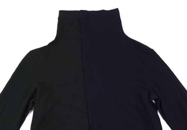 Y's Wool Bi-color Switching Rib-cuff Design Knit Top K-167946_003