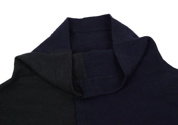 Y's Wool Bi-color Switching Rib-cuff Design Knit Top K-167946_005