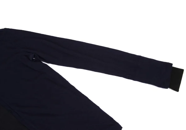 Y's Wool Bi-color Switching Rib-cuff Design Knit Top K-167946_006