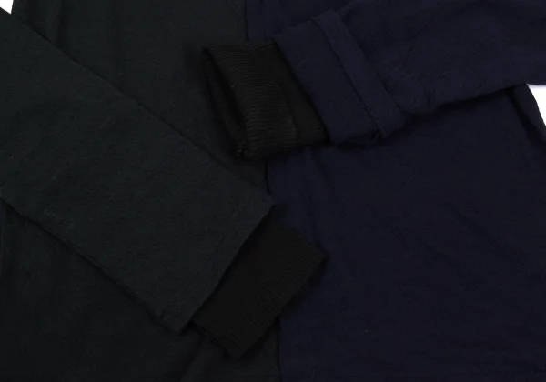 Y's Wool Bi-color Switching Rib-cuff Design Knit Top K-167946_008