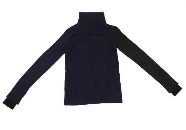 Y's Wool Bi-color Switching Rib-cuff Design Knit Top K-167946_012