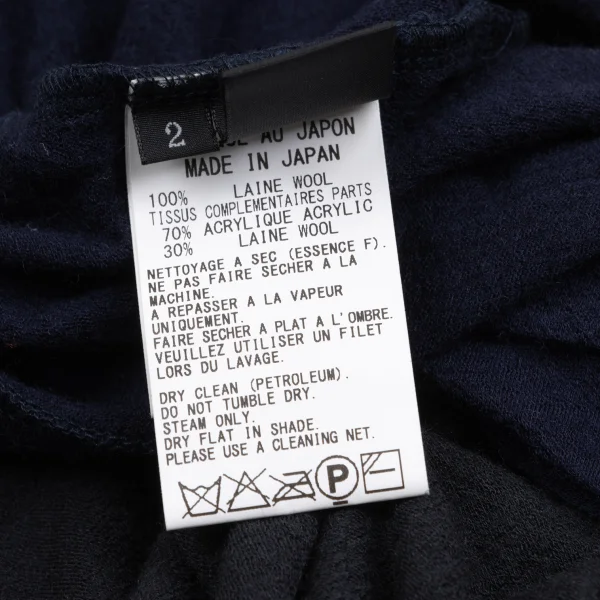 Y's Wool Bi-color Switching Rib-cuff Design Knit Top K-167946_015