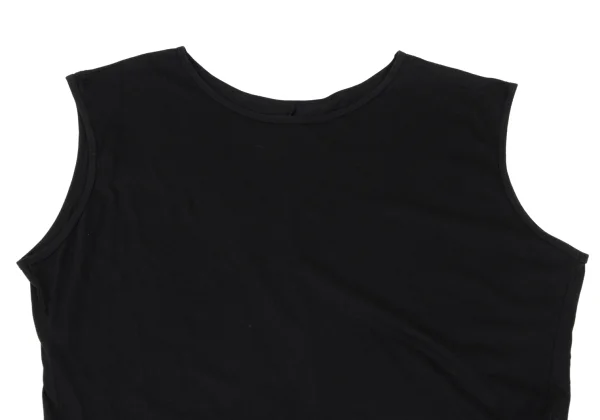 Y's Cotton Blend Pleated Hem Switching Tank Top K-167947_003