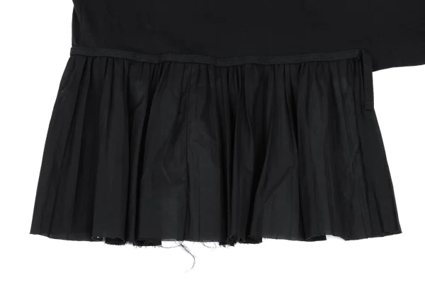 Y's Cotton Blend Pleated Hem Switching Tank Top K-167947_007