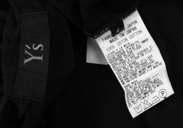 Y's Cotton Switching Hem U-neck T-shirt K-167948_010