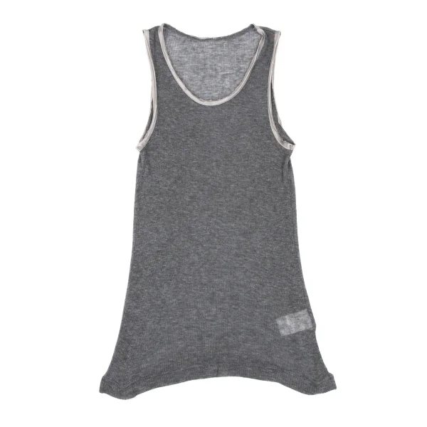 Y's Cashmere Blend Piping Design Rib Tank Top K-167950_002