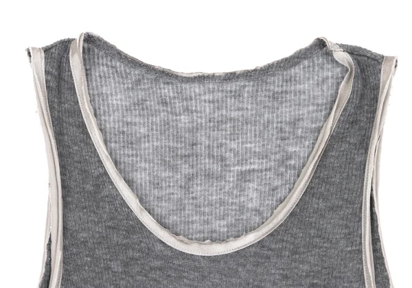 Y's Cashmere Blend Piping Design Rib Tank Top K-167950_004